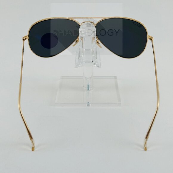RAY BAN | NEW | AVIATOR MEDIUM | 3025 112 - 4L | MATTE GOLD | BLUE MIRROR - Picture 5 of 6
